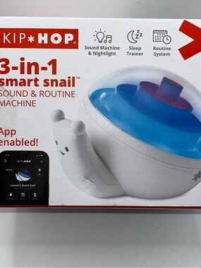 Skip Hop Smart Snail Sound & Routine Machine - White & Blue